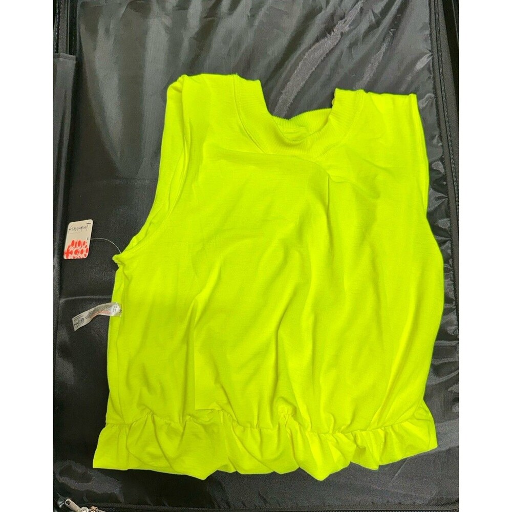 Free People Movement Tempo Twist me Up Tank Top Neon Yellow Size Small NWT